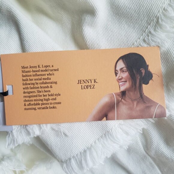 Future Collective w/ Jenny K. Women's Asymmetrical Ruffle Denim Mini Dress Sz 16 - Picture 12 of 16